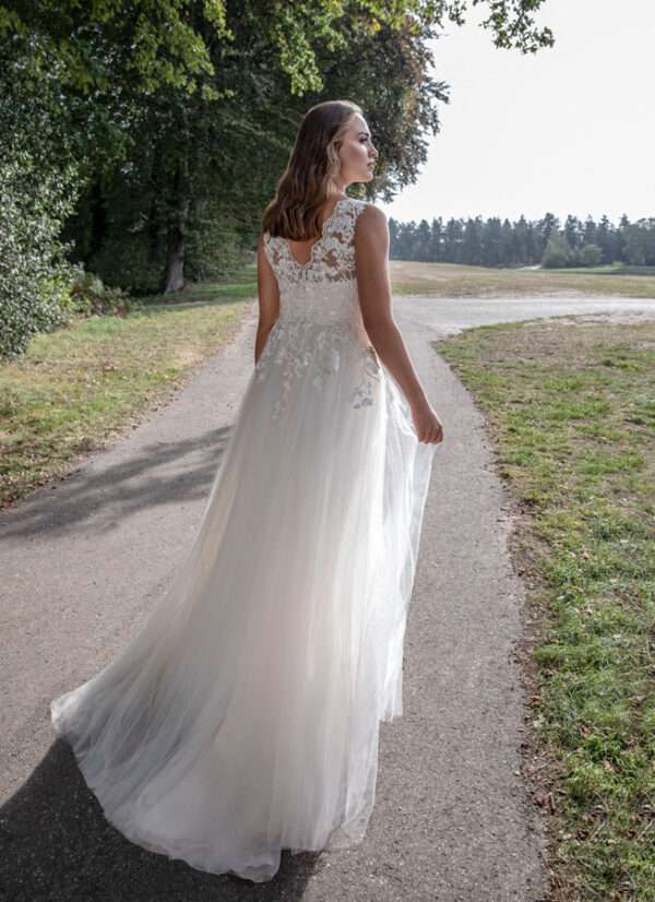Brautkleid für dicke fließend V-Ausschnitt boho Kleid vintage Brautkleid Gifhorn