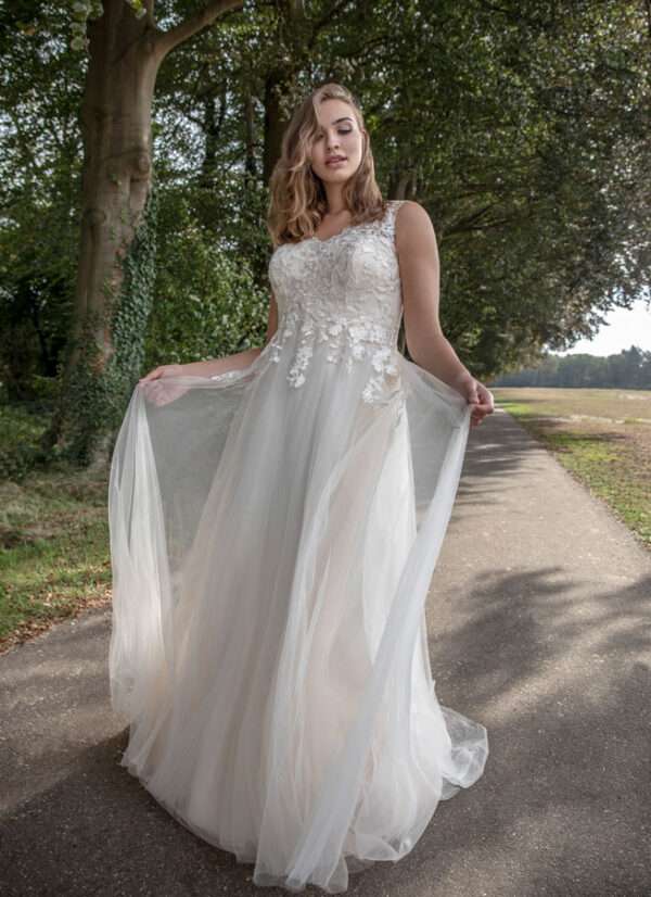 Brautkleid für dicke fließend V-Ausschnitt boho Kleid vintage Brautkleid Wolfsburg