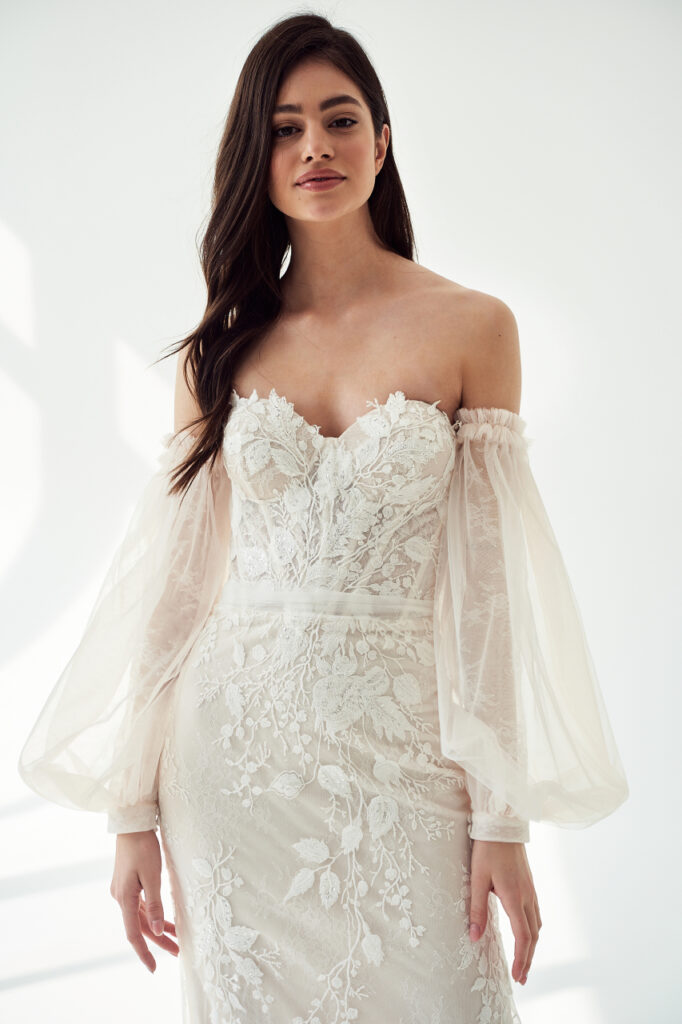 Brautkleid mit Ballonärmel